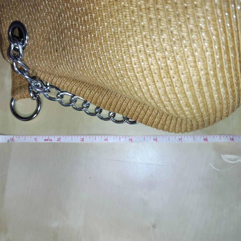 Gold Woven Chain With‎ Adjustable Stra Shoulder/Handbag Euc